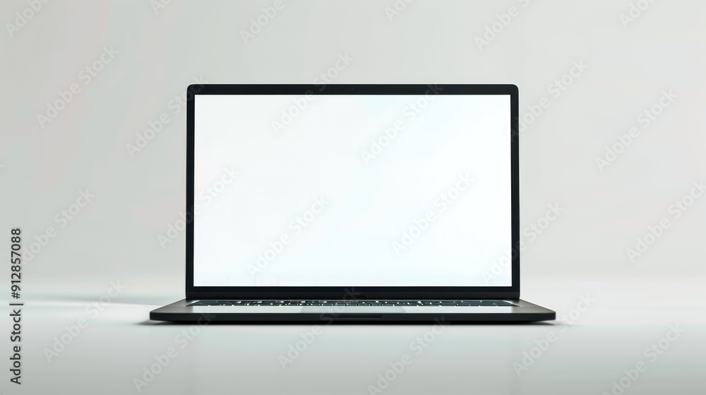 Isolated laptop screen with a blank display. Isolated laptop screen with a blank display.