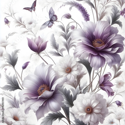 flower pattern wallpaper Generate with AI 