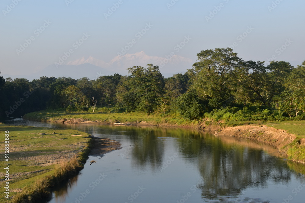 The East Rapti River in Chitwan, Nepal The East Rapti River in Chitwan, Nepal
