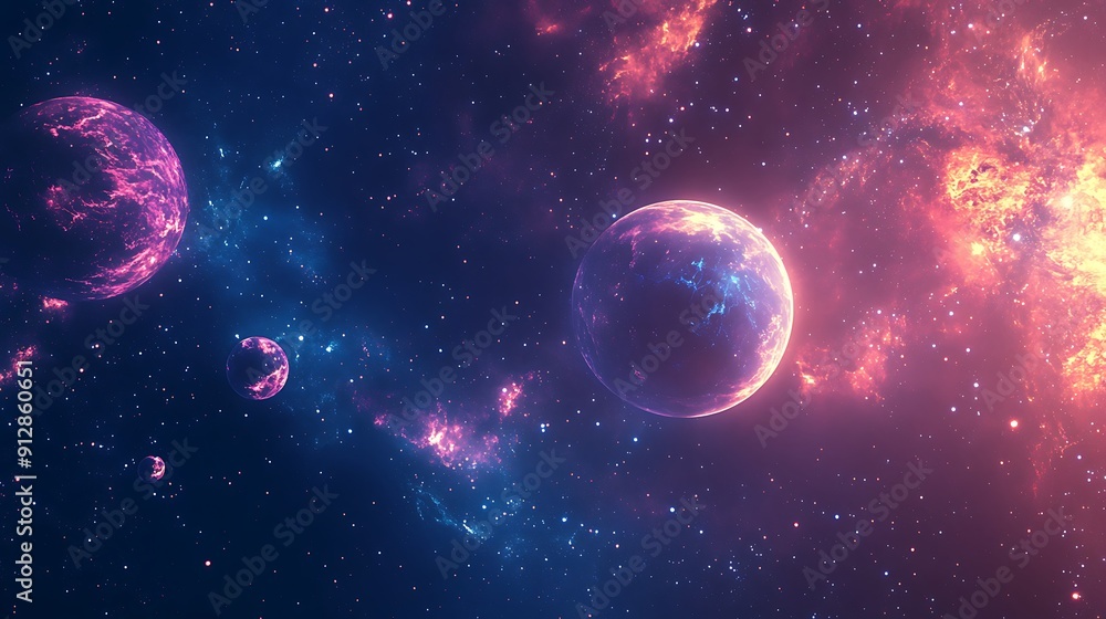 Two Planets in a Starry and Gaseous Cosmic Landscape Two Planets in a Starry and Gaseous Cosmic Landscape