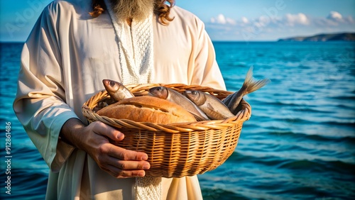 Jesus with a fishing boat