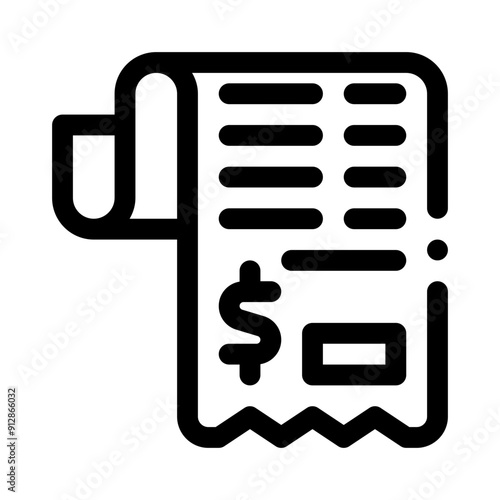 receipt line icon