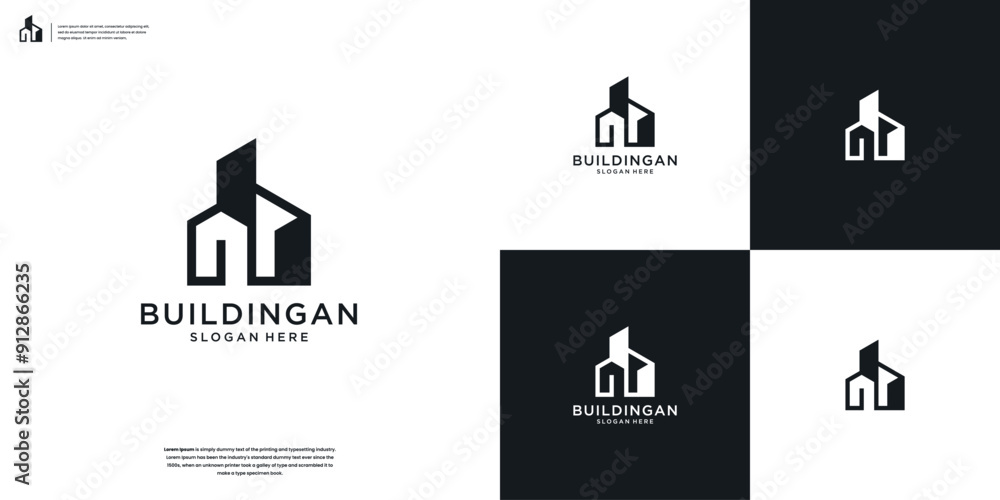 Minimal real estate property vector symbol logo design inspiration Minimal real estate property vector symbol logo design inspiration
