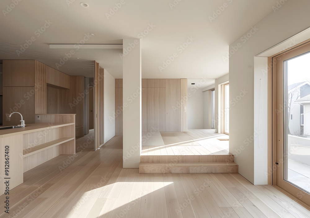 Modern Minimalist Living Room Interior Design With Wooden Flooring And Sliding Doors Modern Minimalist Living Room Interior Design With Wooden Flooring And Sliding Doors
