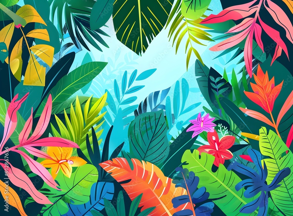 Tropical Leaves Pattern Background Tropical Leaves Pattern Background