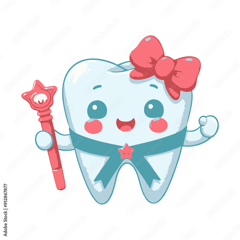 Cartoon dental care illustration Cartoon dental care illustration