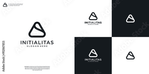 Modern and unique letter A logo design template