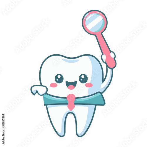 Cartoon dental care illustration 