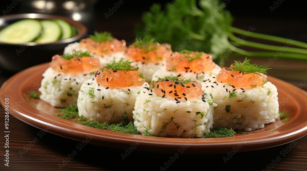 Gourmet appetizers with fresh ingredients and elegant presentation. Gourmet appetizers with fresh ingredients and elegant presentation.