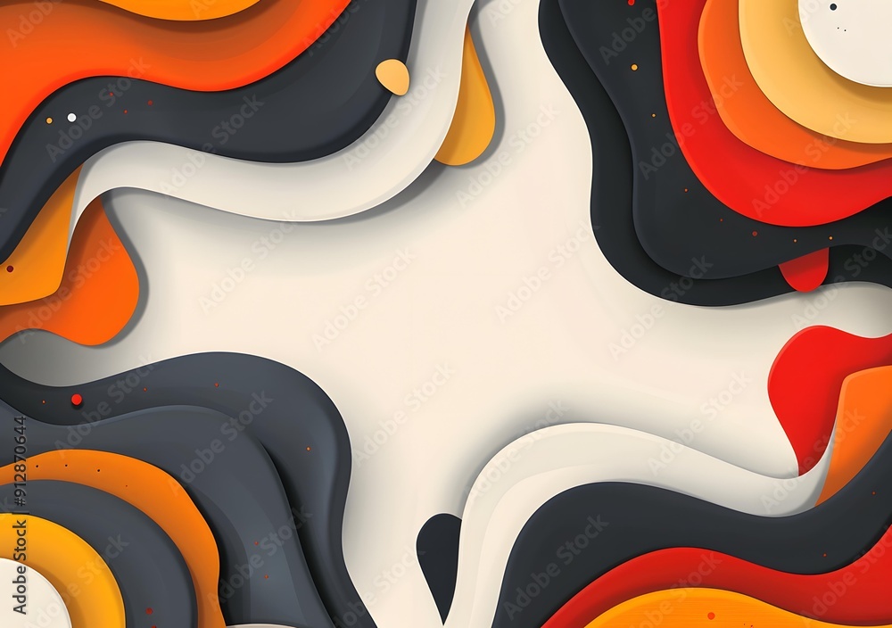 Obraz premium Abstract Paper Cut Background Design