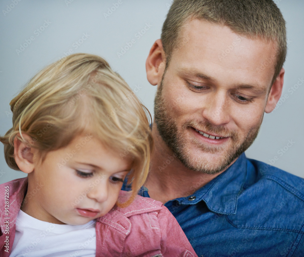 Bonding, dad and boy child in home for love or care to relax together with single parent or wellness. Happy, safety and father in family house with support, security and smile with kid, fun or son Bonding, dad and boy child in home for love or care to relax together with single parent or wellness. Happy, safety and father in family house with support, security and smile with kid, fun or son
