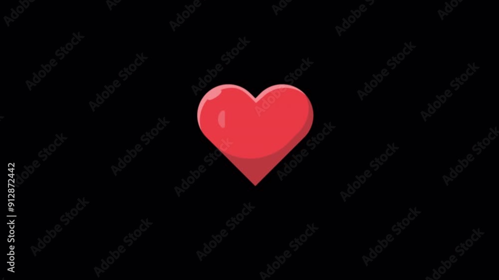 Red Love Animation Video - Transparent Red Love Animation Video - Transparent