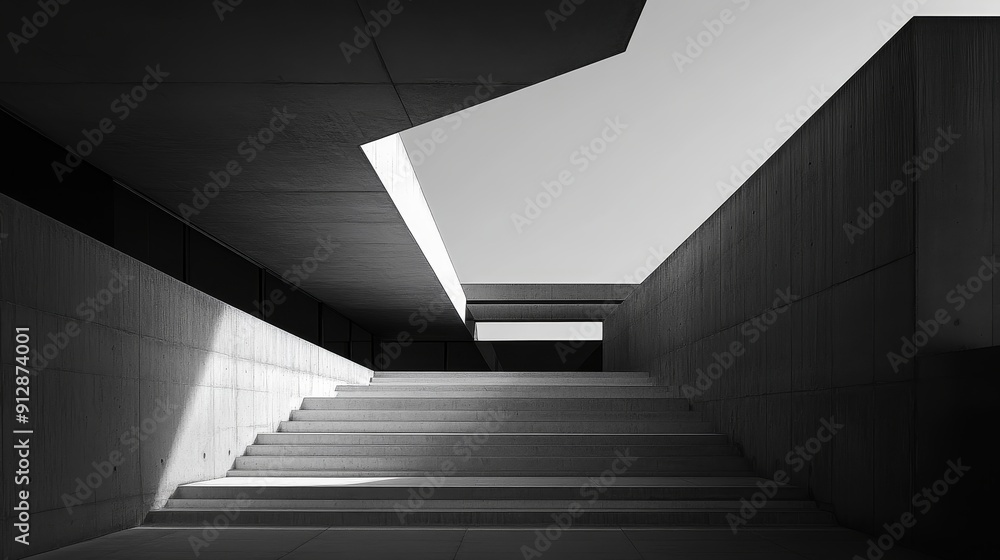 Obraz premium Minimalist Abstract Architecture at Dusk