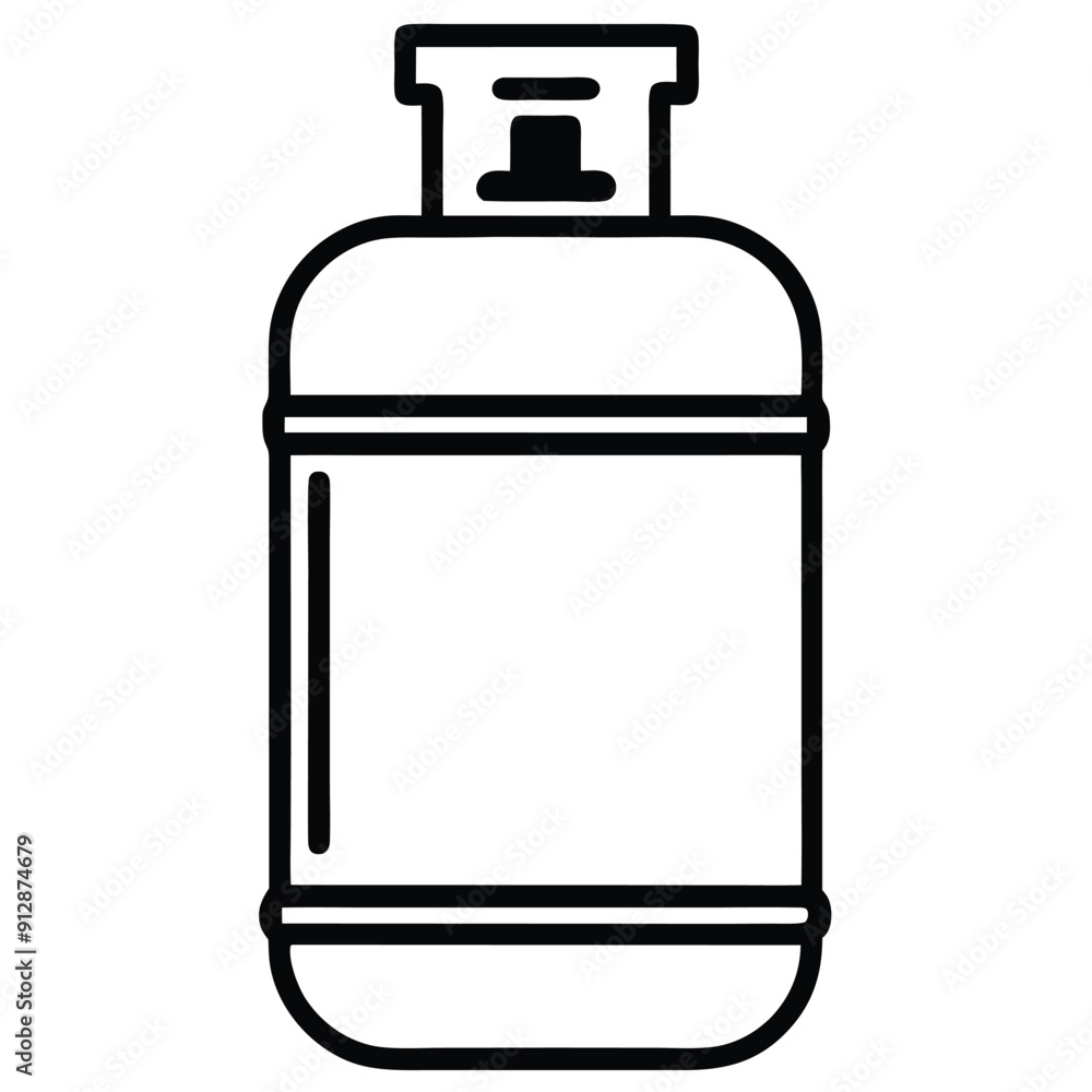a Gas cylinder industrial icon vector art illustration, a Gas cylinder industrial icon vector art illustration,