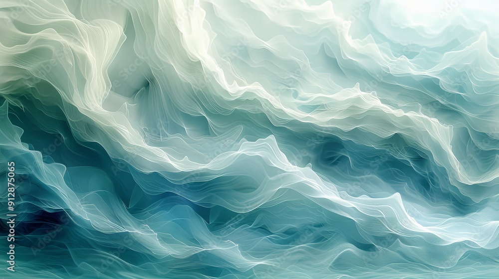 Abstract wave pattern in shades of blue and teal Abstract wave pattern in shades of blue and teal
