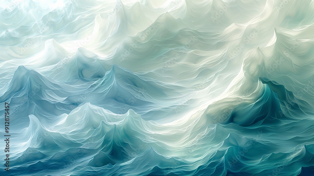Abstract wave pattern in shades of blue and teal Abstract wave pattern in shades of blue and teal