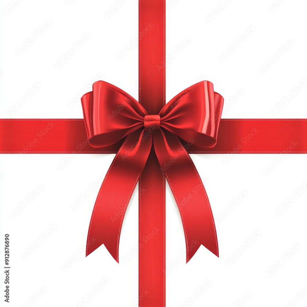 Creative Red Ribbon Bow Creative Red Ribbon Bow