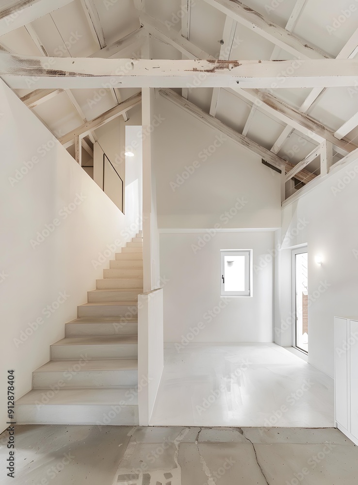 White Interior Design With Exposed Beams White Interior Design With Exposed Beams