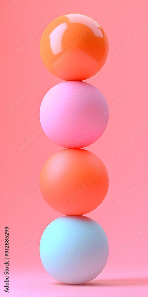 Abstract Background with Stacked Spheres Abstract Background with Stacked Spheres