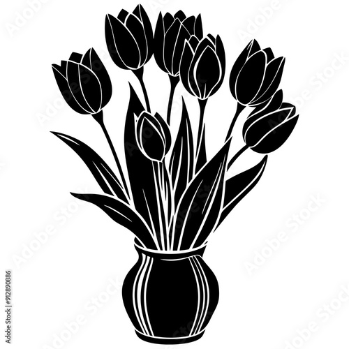 tulips in vase