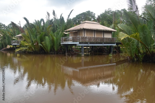 The Abode river luxury eco tent safari lodge in Ulu Temburong National Park in Brunei photo