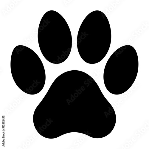 paw print on white