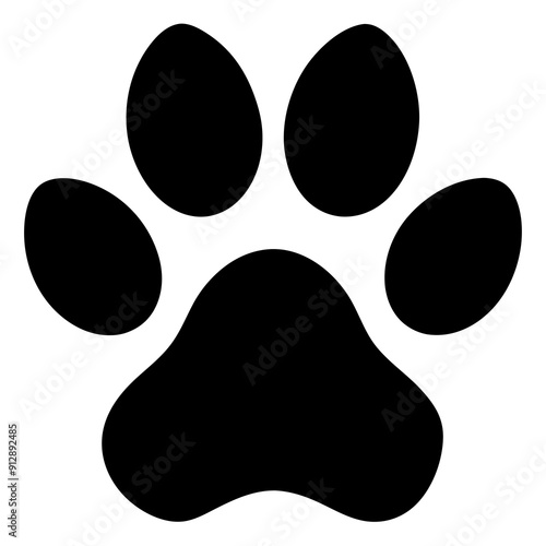 paw print icon vector illustration