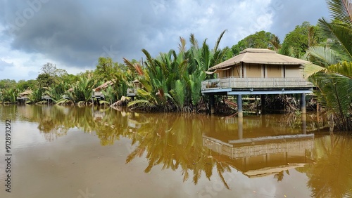 The Abode river luxury eco tent safari lodge in Ulu Temburong National Park in Brunei photo