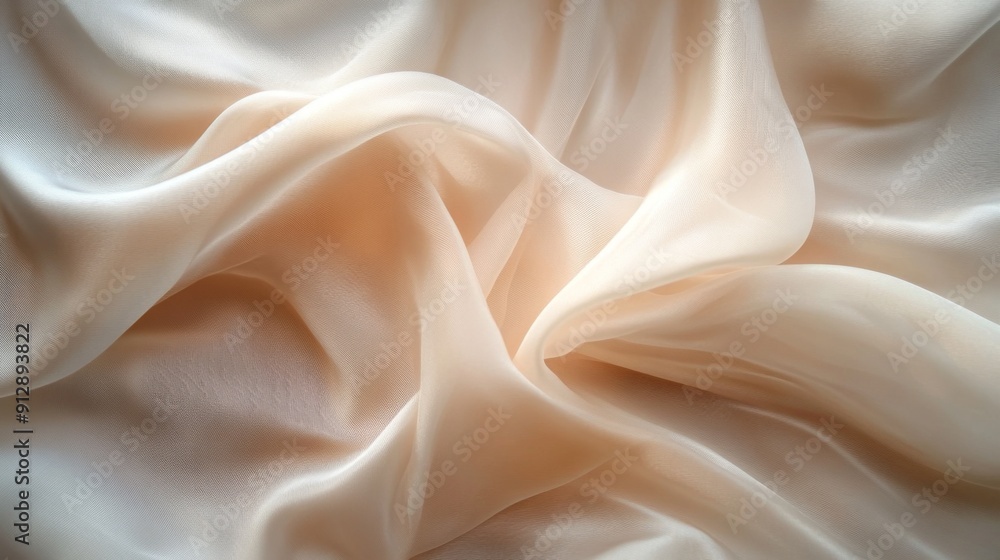 © Plaifah - Close-up of soft, elegant fabric draping and flowing gently in a serene background.