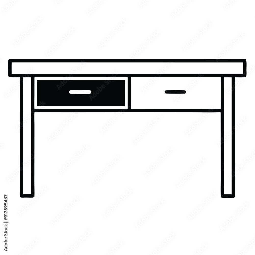 office desk vector art illustration, a high quality office desk office desk vector art illustration, a high quality office desk