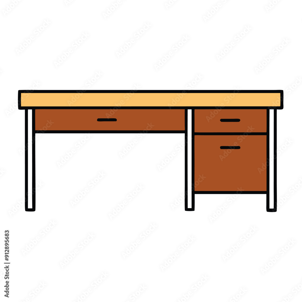 office desk vector art illustration, a high quality office desk office desk vector art illustration, a high quality office desk