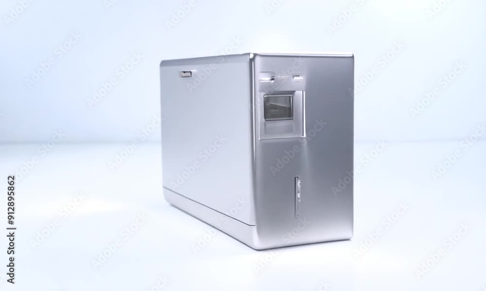 Silver Portable Water Purifier with a Digital Display Silver Portable Water Purifier with a Digital Display