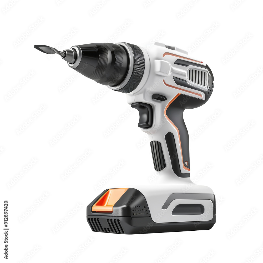 Smart Electric Screwdriver with Torque Control Isolated on Transparent or White Background, PNG Smart Electric Screwdriver with Torque Control Isolated on Transparent or White Background, PNG