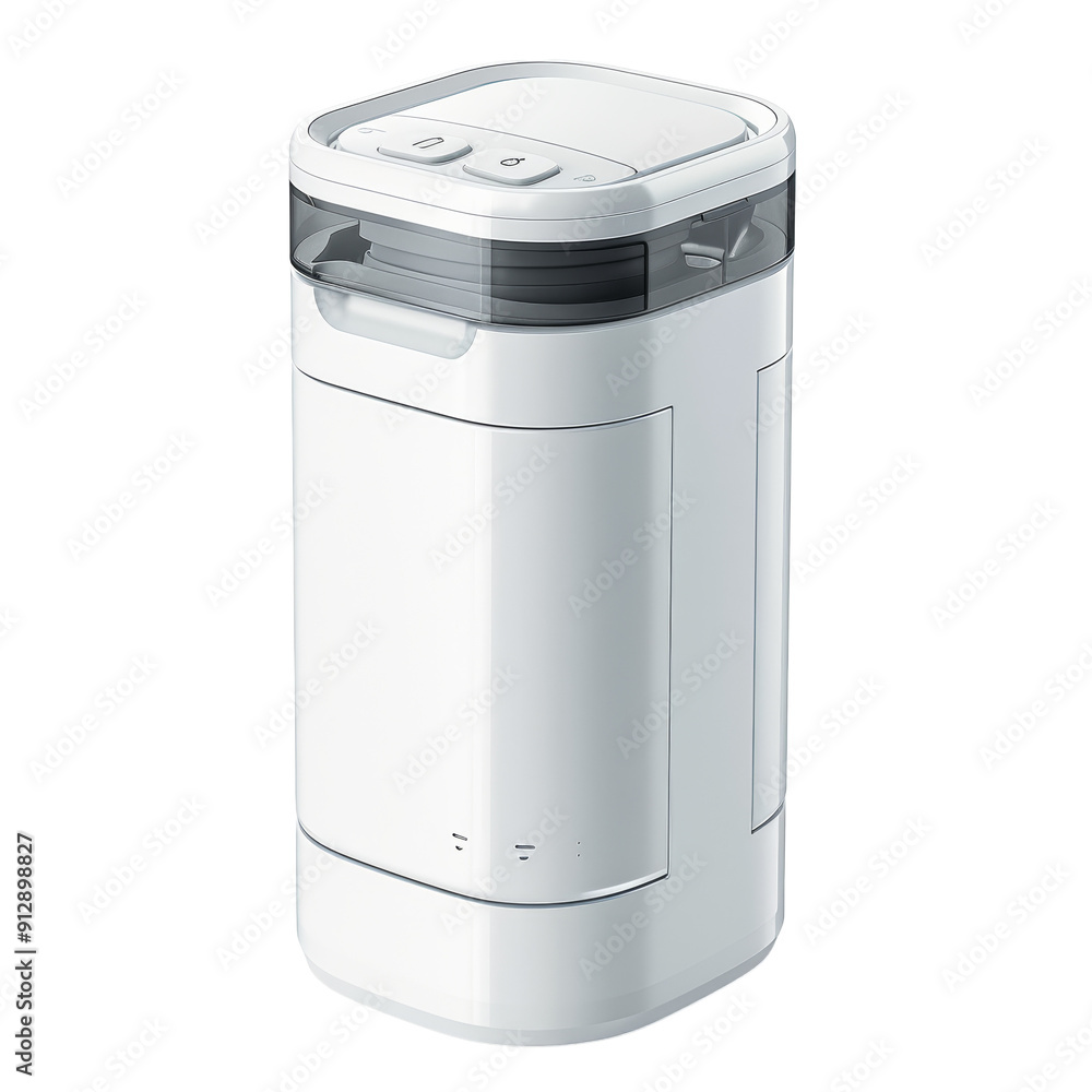 Smart Electric Can Opener White Isolated on Transparent or White Background, PNG Smart Electric Can Opener White Isolated on Transparent or White Background, PNG