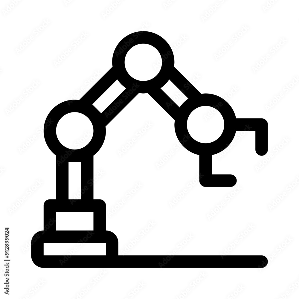 robotic arm line icon robotic arm line icon