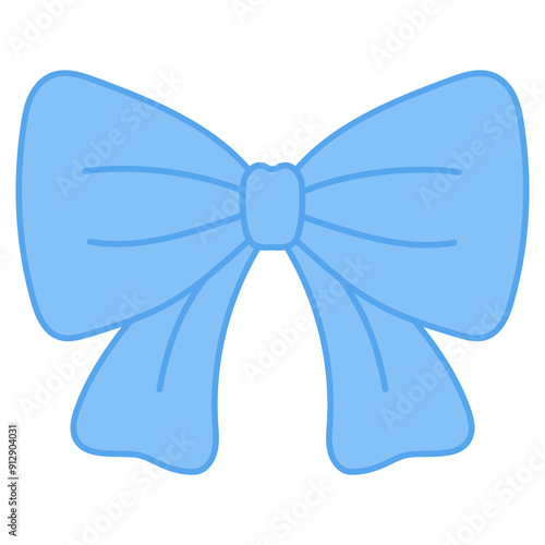 blue bow illustration 