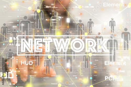 Global network. Blockchain....