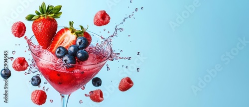 Dive into the explosion of a vibrant berry cocktail