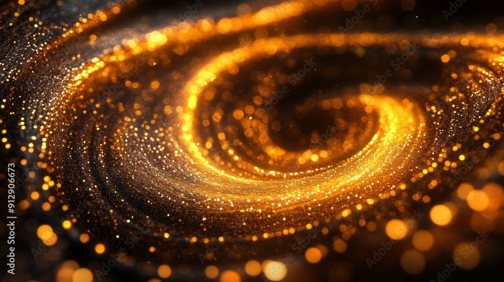Dynamic 3D golden vortex with intricate, glowing patterns, illustrating motion and richness Dynamic 3D golden vortex with intricate, glowing patterns, illustrating motion and richness