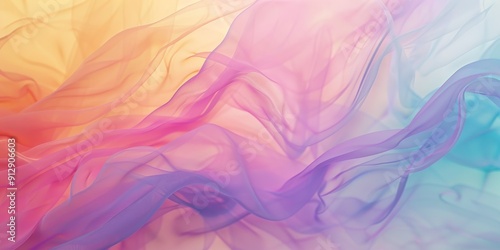 Colorful abstract fabric waves with vibrant dynamics