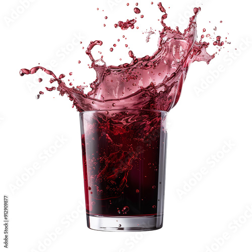 Red Wine Splashing isolated on White or Transparent Isolated on Transparent or White Background, PNG photo