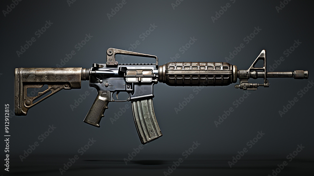 3d photo of modern gun, generative ai 3d photo of modern gun, generative ai