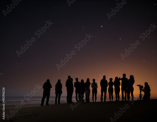 people at night, people on the beach, group of people