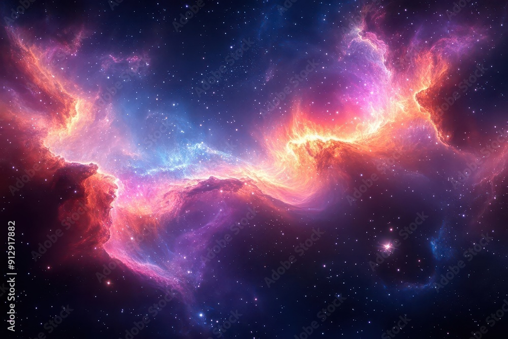aweinspiring cosmic vista of colorful nebula and swirling galaxies rich purples blues and pinks blend in ethereal patterns glittering stars and celestial bodies create sense of infinite wonder aweinspiring cosmic vista of colorful nebula and swirling galaxies rich purples blues and pinks blend in ethereal patterns glittering stars and celestial bodies create sense of infinite wonder