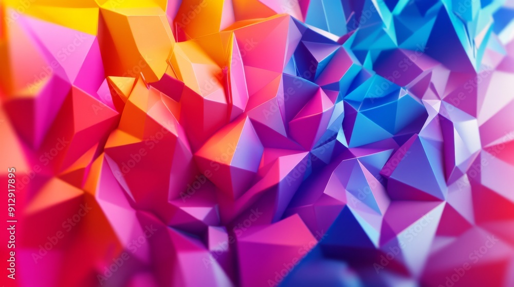 Energetic 3D design with moving polygonal shapes in vibrant colors, creating a lively dynamic feel. Energetic 3D design with moving polygonal shapes in vibrant colors, creating a lively dynamic feel.
