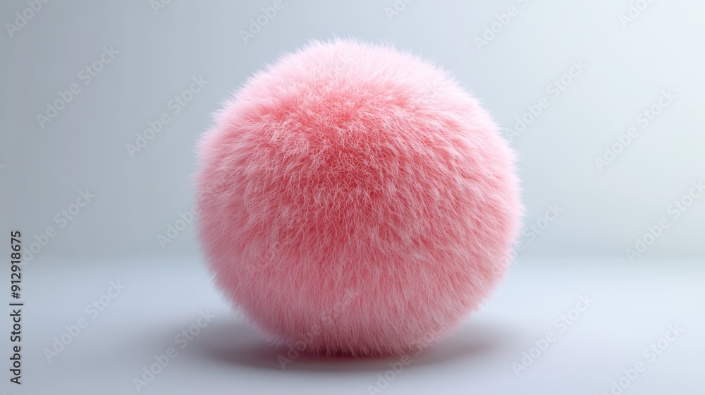 Fluffy 3D ball with a dense, plush texture in high detail and vibrant color. Fluffy 3D ball with a dense, plush texture in high detail and vibrant color.