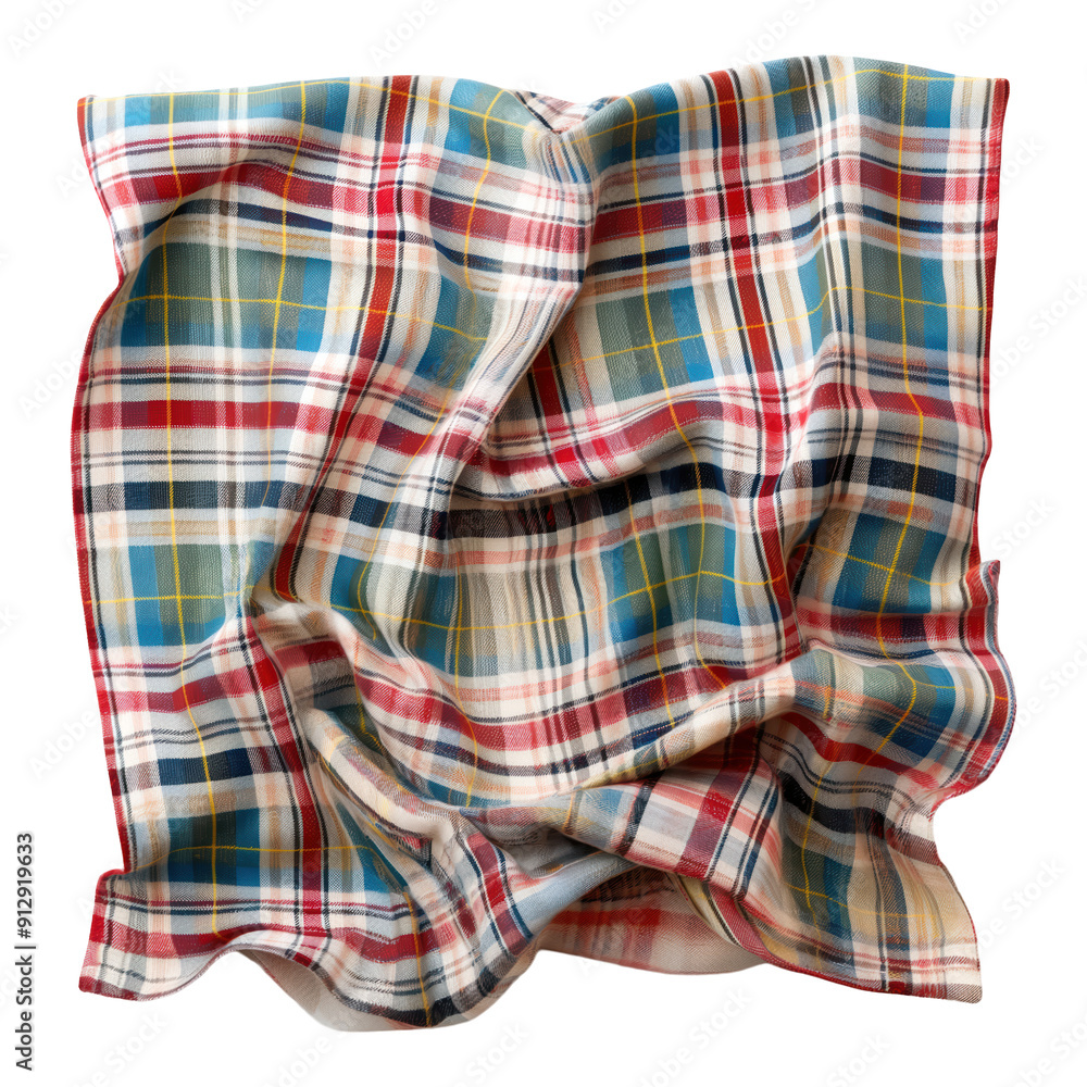 Red, Blue and Yellow Plaid Fabric Red, Blue and Yellow Plaid Fabric