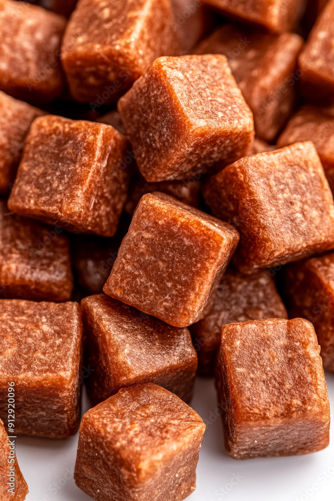 Close-up of caramel fudge squares, perfect for holiday desserts and sweet treat recipes Close-up of caramel fudge squares, perfect for holiday desserts and sweet treat recipes