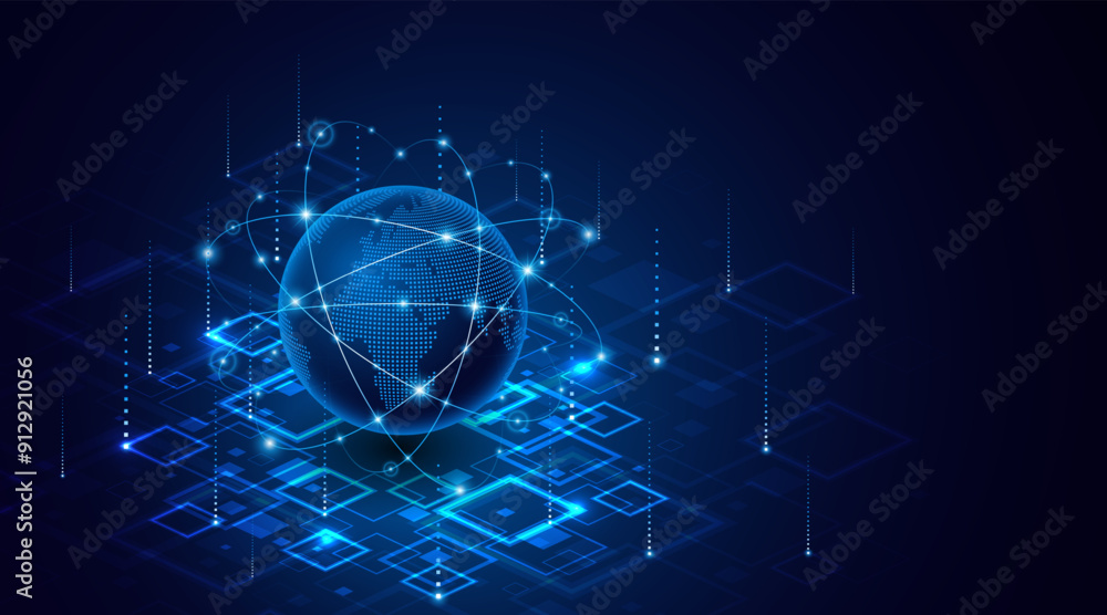 Global connection network background. World map. High-speed internet technology concept or fast wireless data transmission. modern internet network connection technology background Global connection network background. World map. High-speed internet technology concept or fast wireless data transmission. modern internet network connection technology background