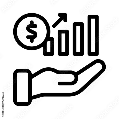 dividends line icon